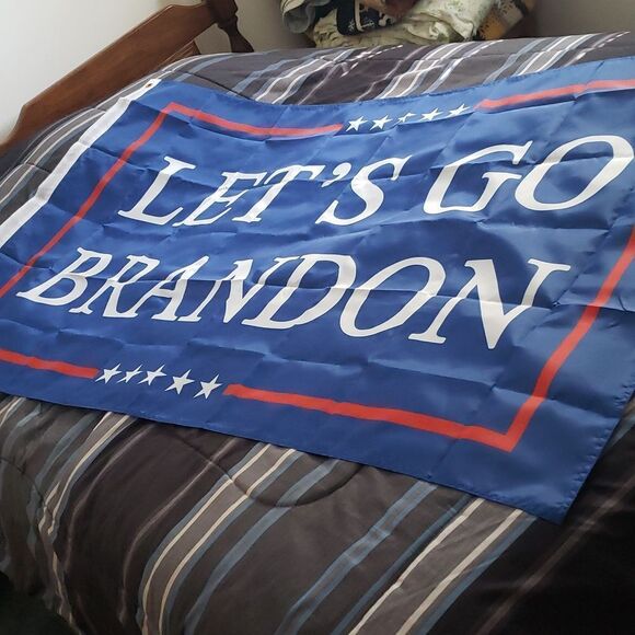NWT "Let's Go Brandon" Patriotic Flag 60" x 36" - Picture 1 of 3